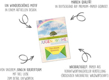 Laden Sie das Bild in den Galerie-Viewer, Edition Seidel Premium Glückwunschkarte Geldscheinkarte zur Jugendweihe mit Umschlag. Grusskarte Karte Judendweihekarte Junge Mädchen Spruch Himmel (GS-JW103 SW022)