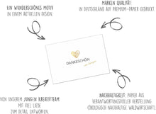 Laden Sie das Bild in den Galerie-Viewer, Edition Seidel Premium Glückwunschkarte mit Umschlag. Dankeskarte Grußkarte Billet Danke Danksagung Dankeschön von Herzen Mann Frau Freund Freundin (D146 SW024)