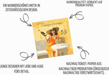 Laden Sie das Bild in den Galerie-Viewer, Edition Seidel Premium quadratische Glückwunschkarte zum 50. Geburtstag mit Umschlag. Geburtstagskarte Karte mit englischem Text fü Frau Freundin Kollegin Sekt Style (GQ537 SW025)