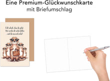 Laden Sie das Bild in den Galerie-Viewer, Edition Seidel Premium Glückwunschkarte zum Abschied mit Umschlag. Abschiedskarte mit Spruch Grußkarte. Niedliche Otter. (AS155 SW025)