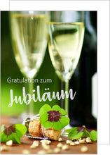 Laden Sie das Bild in den Galerie-Viewer, Edition Seidel Premium Glückwunschkarte zum Jubiläum mit Umschlag. Jubiläumskarte Grusskarte Jubiläum Billet Mann Frau (J119 SW022)