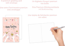 Laden Sie das Bild in den Galerie-Viewer, Edition Seidel Premium Geburtstagskarte mit Umschlag. Glückwunschkarte Grusskarte Billet Geburtstag Happy Birthday Mann Frau einzelne eine Sprüche Karte (G2954 SW022)