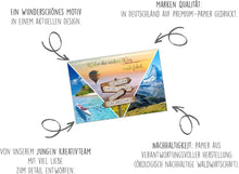 Laden Sie das Bild in den Galerie-Viewer, Edition Seidel Premium Glückwunschkarte zum Abschied mit Umschlag. Abschiedskarte mit Spruch. Reisen. (AS131 SW024)