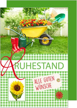 Laden Sie das Bild in den Galerie-Viewer, Edition Seidel Premium Glückwunschkarte zum Ruhestand mit Umschlag. Ruhestand Karte Grusskarte Billet Mann Frau Pension Abschied (R113 SW022)