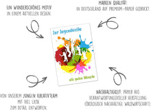 Laden Sie das Bild in den Galerie-Viewer, Edition Seidel exklusive Premium Karte zur Jugendweihe mit Umschlag. Glückwunschkarte Grusskarte Jugendweihe einzelne eine Karte Junge Mädchen Karte (JW120 SW022)