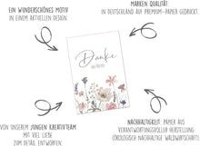 Laden Sie das Bild in den Galerie-Viewer, Edition Seidel Premium Glückwunschkarte mit Umschlag. Dankeskarte Grußkarte Danke Danksagung Dankeschön Mann Frau Freund Freundin Blumen (D152 SW025)