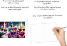 Laden Sie das Bild in den Galerie-Viewer, Edition Seidel Premium Geburtstagskarte mit Umschlag. Glückwunschkarte Billet Happy Birthday Humor Lustig cool Mann Frau Teenager Junge Mädchen Katzen Party (G3504 SW023)