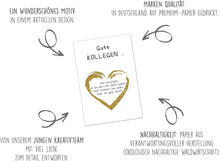 Laden Sie das Bild in den Galerie-Viewer, Edition Seidel Premium Glückwunschkarte zum Abschied mit Umschlag. Abschiedskarte mit Spruch. Gute Kollegen... (AS146 SW025)