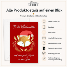 Laden Sie das Bild in den Galerie-Viewer, Edition Seidel Set 20 Weihnachtskarten mit Umschlag. Grußkarten Doppelkarten Klappkarten Kartenset Frohe Weihnachten Merry Christmas Rentier Weihnachtsmann Weihnachtsgrüße (SW026) (36705)
