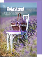 Laden Sie das Bild in den Galerie-Viewer, Edition Seidel Premium Glückwunschkarte zum Ruhestand mit Umschlag. Ruhestand Karte Grusskarte Billet Mann Frau Pension Abschied Rente Ruhe Garten (R123 SW023)