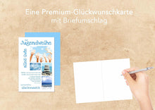 Laden Sie das Bild in den Galerie-Viewer, Edition Seidel exklusive Premium Karte zur Jugendweihe mit Umschlag. Glückwunschkarte Grusskarte Jugendweihe einzelne eine Karte Junge Mädchen Karte (JW117 SW022)