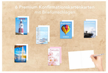 Laden Sie das Bild in den Galerie-Viewer, Edition Seidel Set 6 Premium Konfirmationskarten mit Umschlägen (21270)