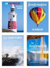 Laden Sie das Bild in den Galerie-Viewer, Edition Seidel Set 6 Premium Konfirmationskarten mit Umschlägen (21270)