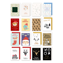 Laden Sie das Bild in den Galerie-Viewer, Edition Seidel Set 20 Weihnachtskarten mit Umschlag. Grußkarten Doppelkarten Klappkarten Kartenset Frohe Weihnachten Merry Christmas Rentier Weihnachtsmann Weihnachtsgrüße (SW026) (36704)