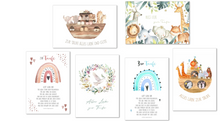 Load image into Gallery viewer, Edition Seidel Set 6 Glückwunschkarten zur Taufe mit Umschlag. Grußkarten Doppelkarten Klappkarten Kartenset Karte Taufkarte Gruß Spruch Taufkind Täufling Junge Mädchen Baby Segenswünsche (SW026)