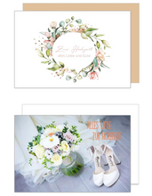 Laden Sie das Bild in den Galerie-Viewer, Edition Seidel Set 4 exklusive Hochzeitskarten mit Umschlägen. Glückwunschkarten Klappkarten Doppelkarten Grusskarten zur Hochzeit Hochzeitskarte Spruch Karte für Brautpaar sie ihn (20077)