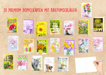 Laden Sie das Bild in den Galerie-Viewer, Edition Seidel Set 20 exklusive Premium Geburtstagskarten mit Briefumschlag. Glückwunschkarte Grusskarte Geburtstag Geburtstagskarte Mann Frau Karten Happy Birthday Billet (20363)