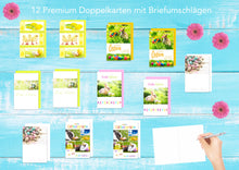 Laden Sie das Bild in den Galerie-Viewer, Edition Seidel Set 12 Premium Osterkarten mit Umschlag (20529)