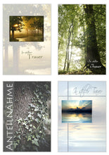 Laden Sie das Bild in den Galerie-Viewer, Edition Seidel Set 12 einfühlsame Trauerkarten/Beileidskarten mit Umschlag. Trauerkarte Beileidskarte mit Spruch schreiben (Doppelkarten/Klappkarten mit Briefumschlag (20036)