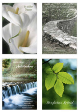 Laden Sie das Bild in den Galerie-Viewer, Edition Seidel Set 12 einfühlsame Trauerkarten/Beileidskarten mit Umschlag. Trauerkarte Beileidskarte mit Spruch schreiben (Doppelkarten/Klappkarten mit Briefumschlag (20036)