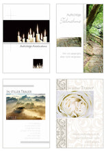 Laden Sie das Bild in den Galerie-Viewer, Edition Seidel Set 12 einfühlsame Trauerkarten/Beileidskarten mit Umschlag. Trauerkarte Beileidskarte mit Spruch schreiben (Doppelkarten/Klappkarten mit Briefumschlag (20036)