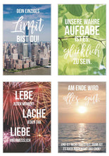 Laden Sie das Bild in den Galerie-Viewer, Edition Seidel Set 25 Postkarten Leben & Momente mit Sprüchen. Karten mit Spruch. Geburtstagskarten Postkarte. Geschenk Dekoidee. Liebe Freundschaft Leben Motivation (20038)