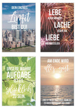 Laden Sie das Bild in den Galerie-Viewer, Edition Seidel Set 20 Postkarten Leben & Momente mit Sprüchen. Karten mit Spruch. Geburtstagskarten Postkarte. Geschenk Dekoidee. Liebe Freundschaft Leben Motivation (20056)