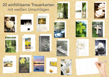 Laden Sie das Bild in den Galerie-Viewer, Edition Seidel Set 20 einfühlsame Trauerkarten/Beileidskarten mit Umschlag (20072)
