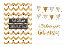 Laden Sie das Bild in den Galerie-Viewer, Edition Seidel Set 6 exklusive Geburtstagskarten mit feiner Goldprägung und Umschlag. Glückwunschkarte Grusskarte zum Geburtstag. Geburtstagskarte Karte Mann Frau Happy Birthday (20090)