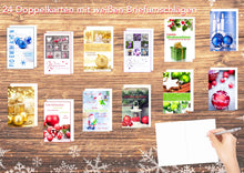 Laden Sie das Bild in den Galerie-Viewer, Edition Seidel Set 24 (2 x 12) Weihnachtskarten mit Umschlag (20146)