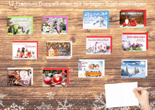 Laden Sie das Bild in den Galerie-Viewer, Edition Seidel Set 12 exklusive Premium Weihnachtskarten mit Umschlag (20384)