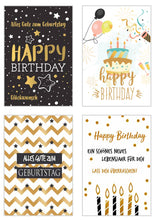Laden Sie das Bild in den Galerie-Viewer, Edition Seidel Set 12 exklusive Premium Geburtstagskarten mit feiner Goldprägung und Umschlag. Glückwunschkarte Grusskarte Geburtstag Geburtstagskarte Mann Frau Karten Happy Birthday Billet (20149)