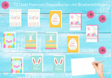 Laden Sie das Bild in den Galerie-Viewer, Edition Seidel Set 12 Premium Osterkarten mit Umschlag (20167)