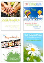 Laden Sie das Bild in den Galerie-Viewer, Edition Seidel Set 9 Premium Karten zur Jugendweihe mit Umschlag (20198)