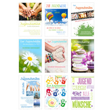 Laden Sie das Bild in den Galerie-Viewer, Edition Seidel Set 9 Premium Karten zur Jugendweihe mit Umschlag (20198)