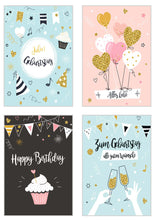 Laden Sie das Bild in den Galerie-Viewer, Edition Seidel Set 20 exklusive Premium Geburtstagskarten mit Briefumschlag. Glückwunschkarte Grusskarte Geburtstag Geburtstagskarte Mann Frau Karten Happy Birthday Billet Sprüche (20322)