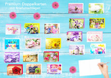 Laden Sie das Bild in den Galerie-Viewer, Edition Seidel Set 20 exklusive Premium Geburtstagskarten mit Briefumschlag (20361)