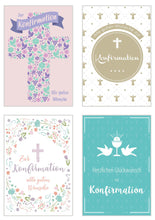 Laden Sie das Bild in den Galerie-Viewer, Edition Seidel Set 12 Premium Konfirmationskarten mit Umschlag (20505)