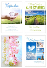 Laden Sie das Bild in den Galerie-Viewer, Edition Seidel Set 12 Premium Konfirmationskarten mit Umschlag (20505)