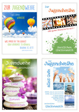 Laden Sie das Bild in den Galerie-Viewer, Edition Seidel Set 10 Premium Karten zur Jugendweihe mit Umschlag (20521)