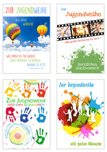 Laden Sie das Bild in den Galerie-Viewer, Edition Seidel Set 6 Premium Karten zur Jugendweihe mit Umschlag (20523)