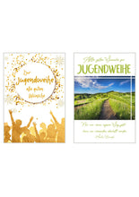 Laden Sie das Bild in den Galerie-Viewer, Edition Seidel Set 6 Premium Karten zur Jugendweihe mit Umschlag (20523)