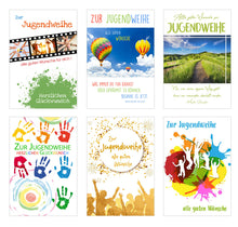 Laden Sie das Bild in den Galerie-Viewer, Edition Seidel Set 6 Premium Karten zur Jugendweihe mit Umschlag (20523)