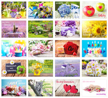Laden Sie das Bild in den Galerie-Viewer, Edition Seidel Set 20 exklusive Premium Geburtstagskarten mit Umschlag. Glückwunschkarte Grusskarte zum Geburtstag. Geburtstagskarte Mann Frau Karten Billet Happy Birthday Sprüche (20814)