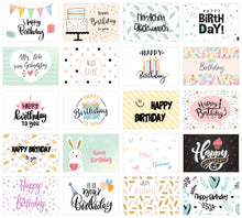 Laden Sie das Bild in den Galerie-Viewer, Edition Seidel Set 20 Geburtstagskarten Glückwunschkarten zum Geburtstag Postkarten für Erwachsene und Kinder Happy Birthday Karten (20834)