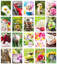 Laden Sie das Bild in den Galerie-Viewer, Edition Seidel Set 20 Geburtstagskarten Glückwunschkarten zum Geburtstag mit Umschlag. Grusskarte Geburtstagskarte Happy Birthday Mann Frau Karten Spruch Sprüche Billet (20839)
