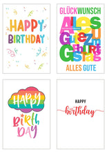 Laden Sie das Bild in den Galerie-Viewer, Edition Seidel Set 20 exklusive Premium Geburtstagskarten mit Briefumschlag. Glückwunschkarte Grusskarte Geburtstag Geburtstagskarte Mann Frau Karten Happy Birthday (20810)