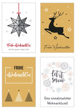 Laden Sie das Bild in den Galerie-Viewer, Edition Seidel Set 20 exklusive Premium Weihnachtskarten mit Umschlag (20679)