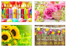 Laden Sie das Bild in den Galerie-Viewer, Edition Seidel Set 12 exklusive Geburtstagskarten mit Umschlag. Glückwunschkarte Grusskarte zum Geburtstag. Geburtstagskarte Karte Mann Frau (20844)