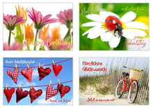 Laden Sie das Bild in den Galerie-Viewer, Edition Seidel Set 20 exklusive Premium Geburtstagskarten mit Umschlag. Glückwunschkarte Grusskarte zum Geburtstag. Geburtstagskarte Mann Frau Karten Billet Happy Birthday (SW02) (Set 4) (20838)